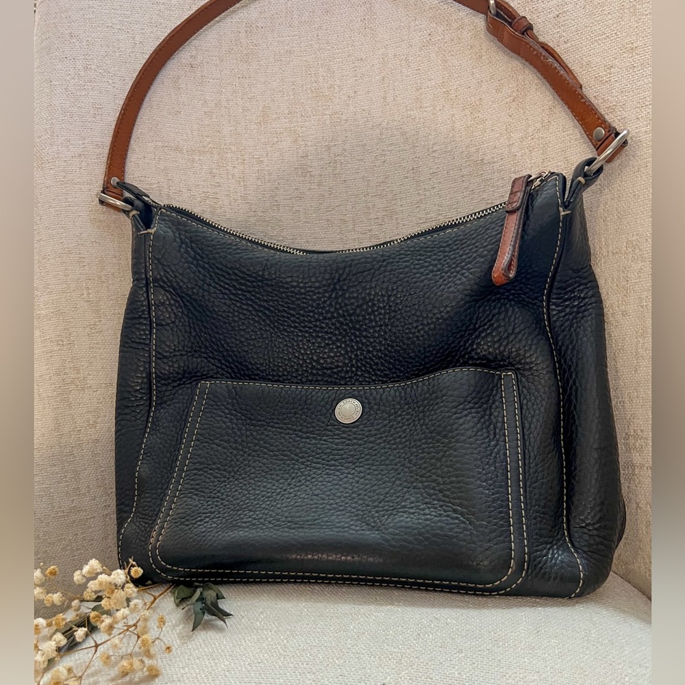 Coach Chelsea Pebbled Leather Elegant Black Shoulder Bag
